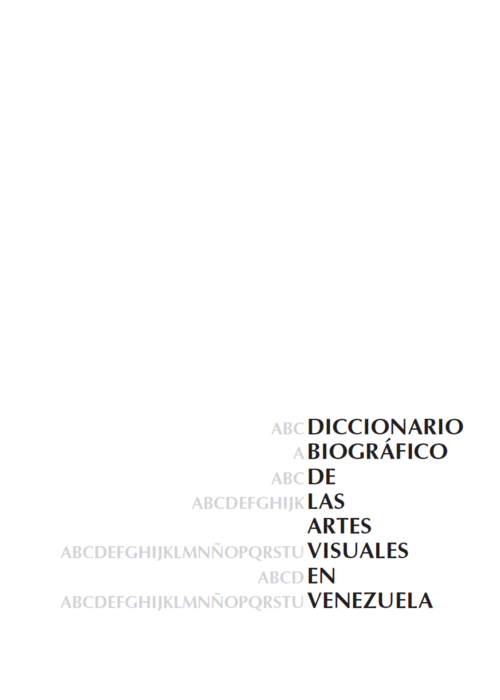 Diccionario biográfico de las artes visuales en Venezuela (Portada)